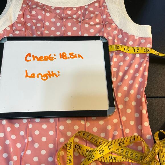 Chelsea Suite Pink and Cream Polka Dot A-Line Midi Dress with Shrug Size 12 - Picture 8 of 9